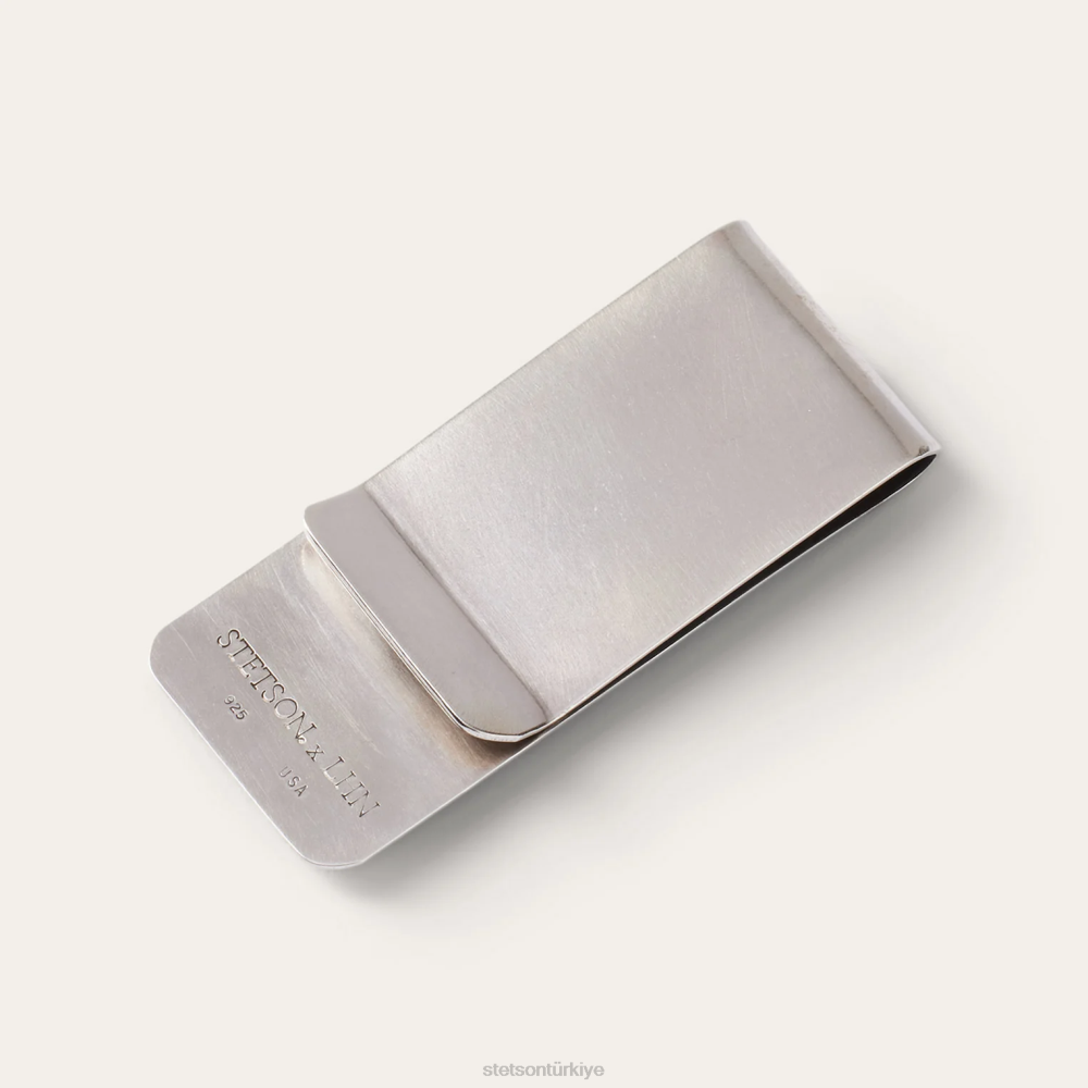 Stetson amerikan mandası para klibi som gümüş erkekler aksesuar B4FZ418