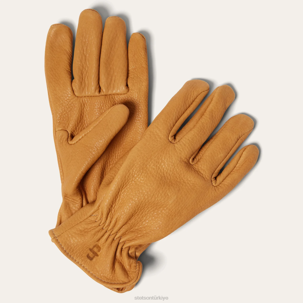Stetson geyik derisi halat eldiveni - astarsız eyer bronzluğu erkekler aksesuar B4FZ427