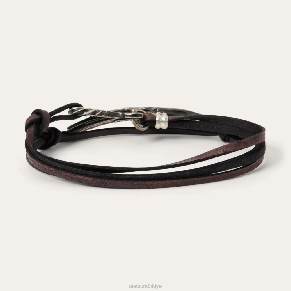 Stetson uzun boynuzlu sarma bilezik tek renk erkekler aksesuar B4FZ425