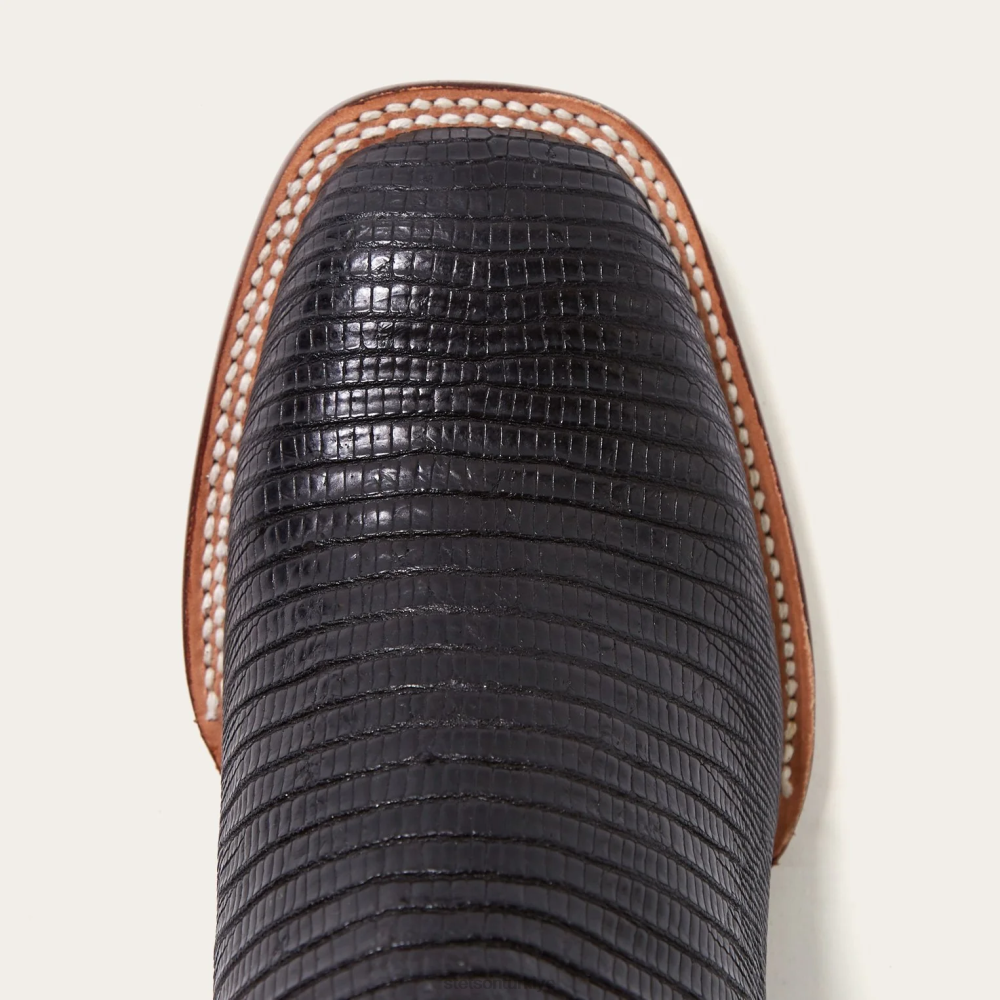 Stetson arlington mat kovboy çizmesi siyah teju kırmızı erkekler ayakkabı B4FZ234