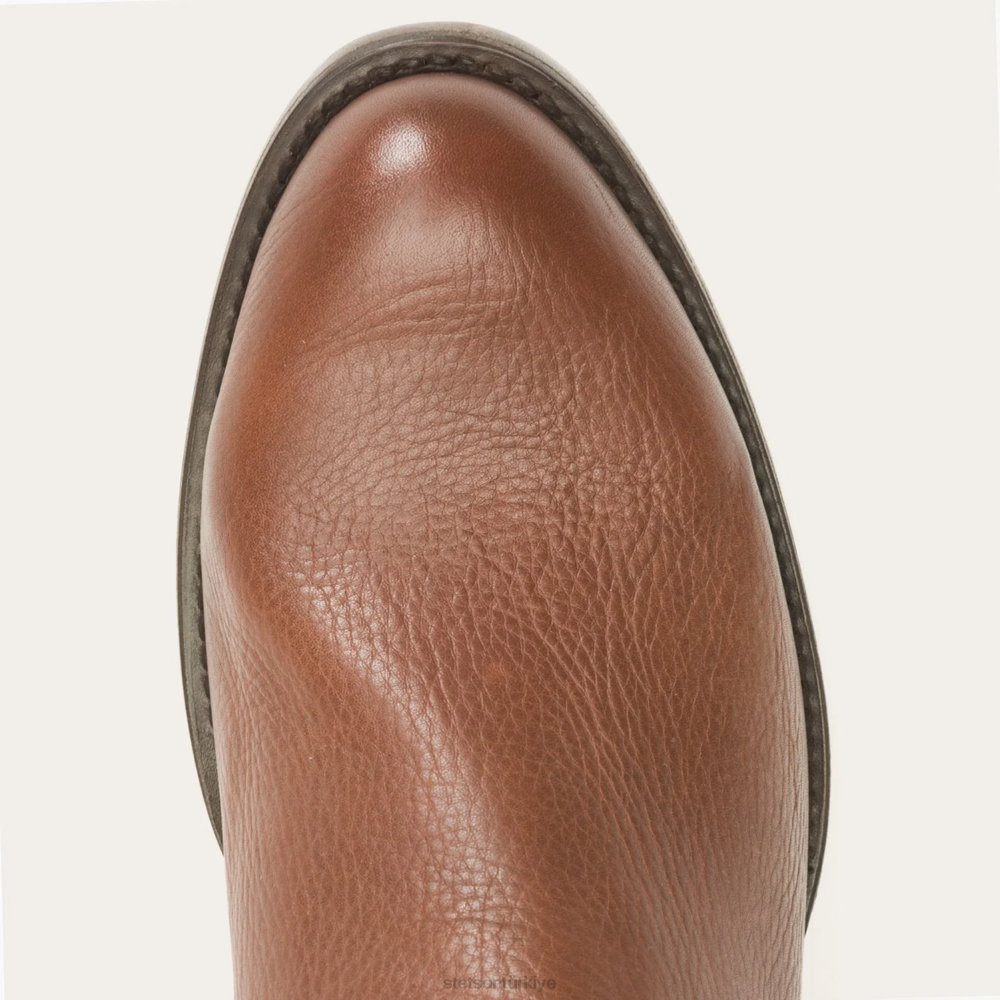 Stetson çiftlik sahibi zip çizmeler kahverengi erkekler ayakkabı B4FZ219