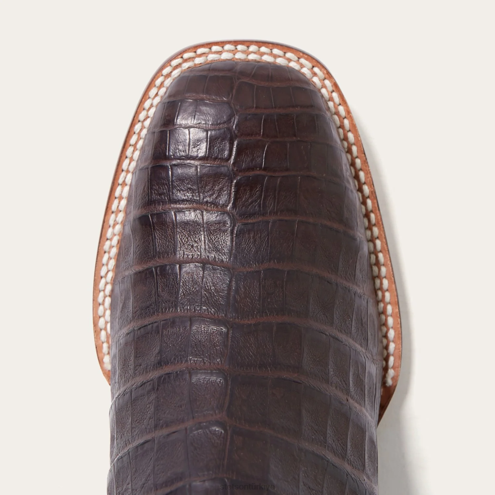 Stetson kaycee kahverengi caiman göbek kovboy çizmesi bronzluk erkekler ayakkabı B4FZ220