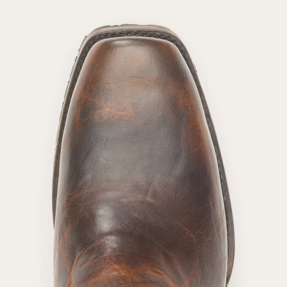 Stetson miras koşum çizmeleri kahverengi erkekler ayakkabı B4FZ233