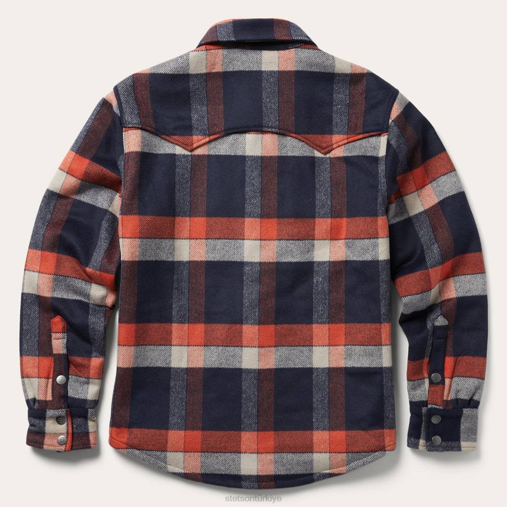 Stetson jac-gömlek mavi erkekler giyim B4FZ395