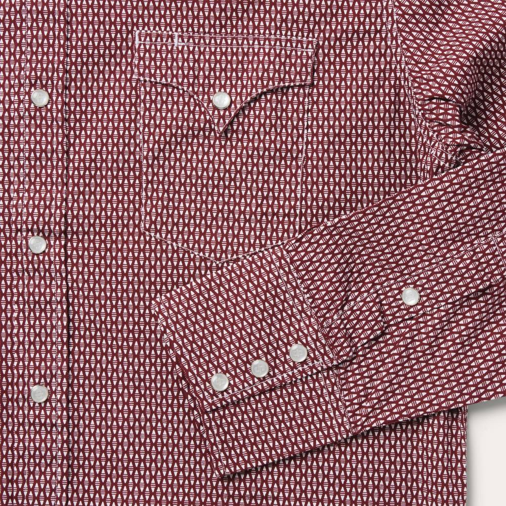 Stetson kırık elmas desenli batı gömleği kırmızı erkekler giyim B4FZ310