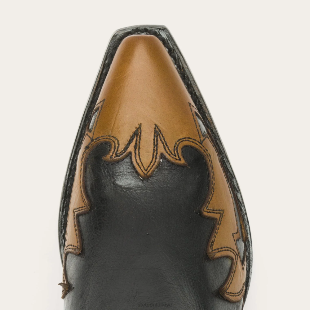 Stetson Faye Cowgirl ve At Altlığı Deri Çizme siyah kadınlar ayakkabı B4FZ260