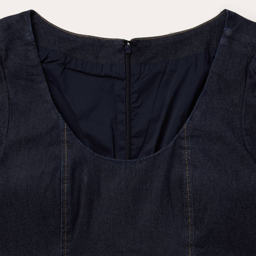 Stetson Kontrast üst dikişli koyu denim elbise mavi kadınlar giyim B4FZ494