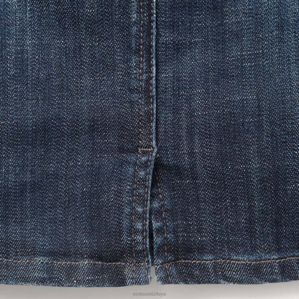 Stetson koyu denim 5 cepli etek mavi kadınlar giyim B4FZ520