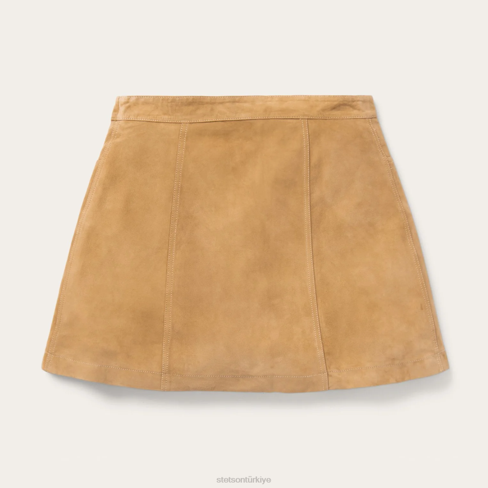 Stetson kuzu süet boynuzlu etek kahverengi kadınlar giyim B4FZ521