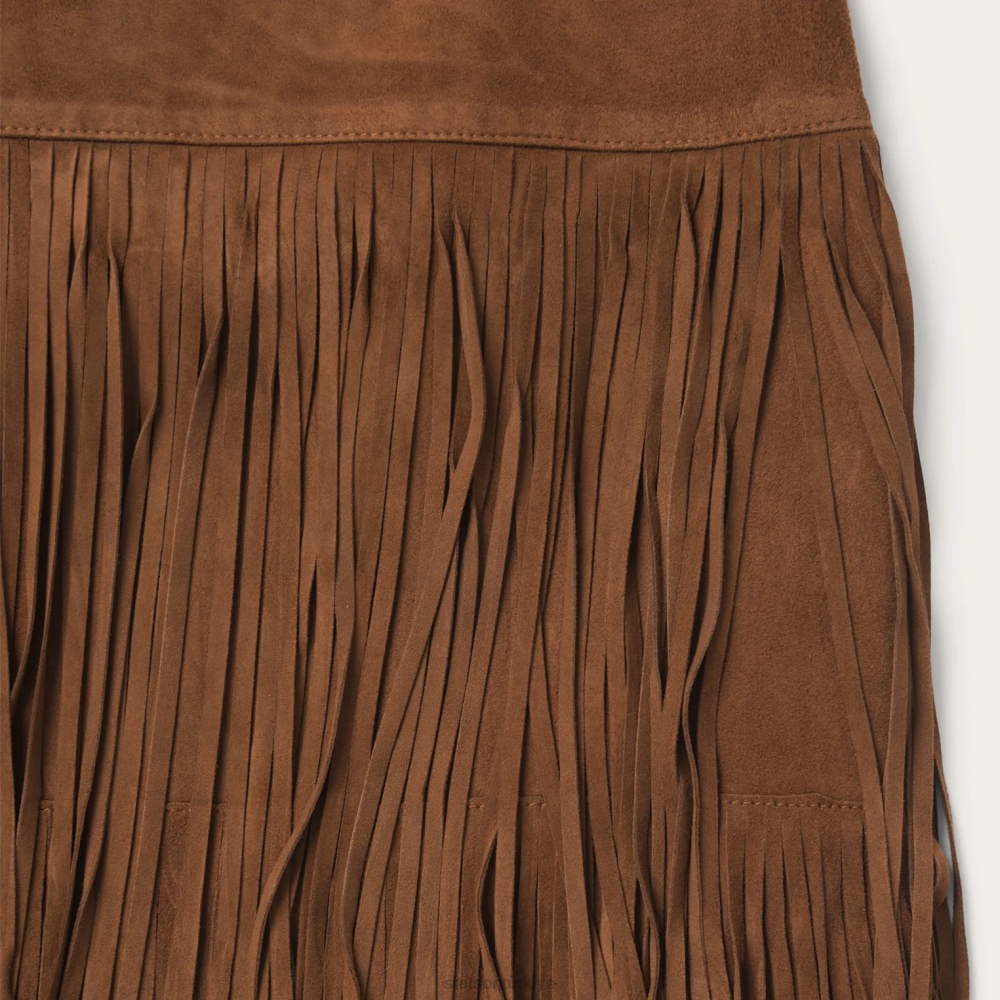 Stetson süet saçaklı etek kahverengi kadınlar giyim B4FZ509