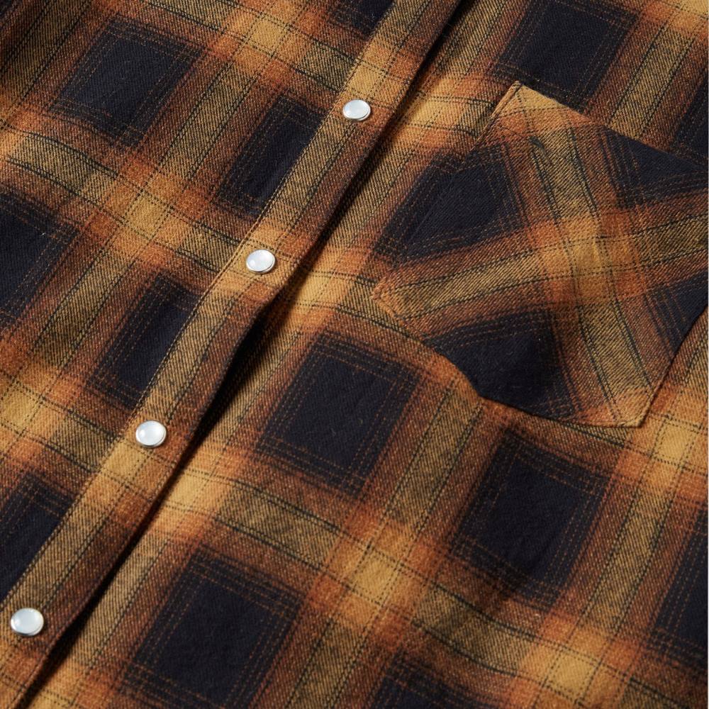 Stetson klasik batı flanel gömlek kahverengi kadınlar giyim B4FZ481