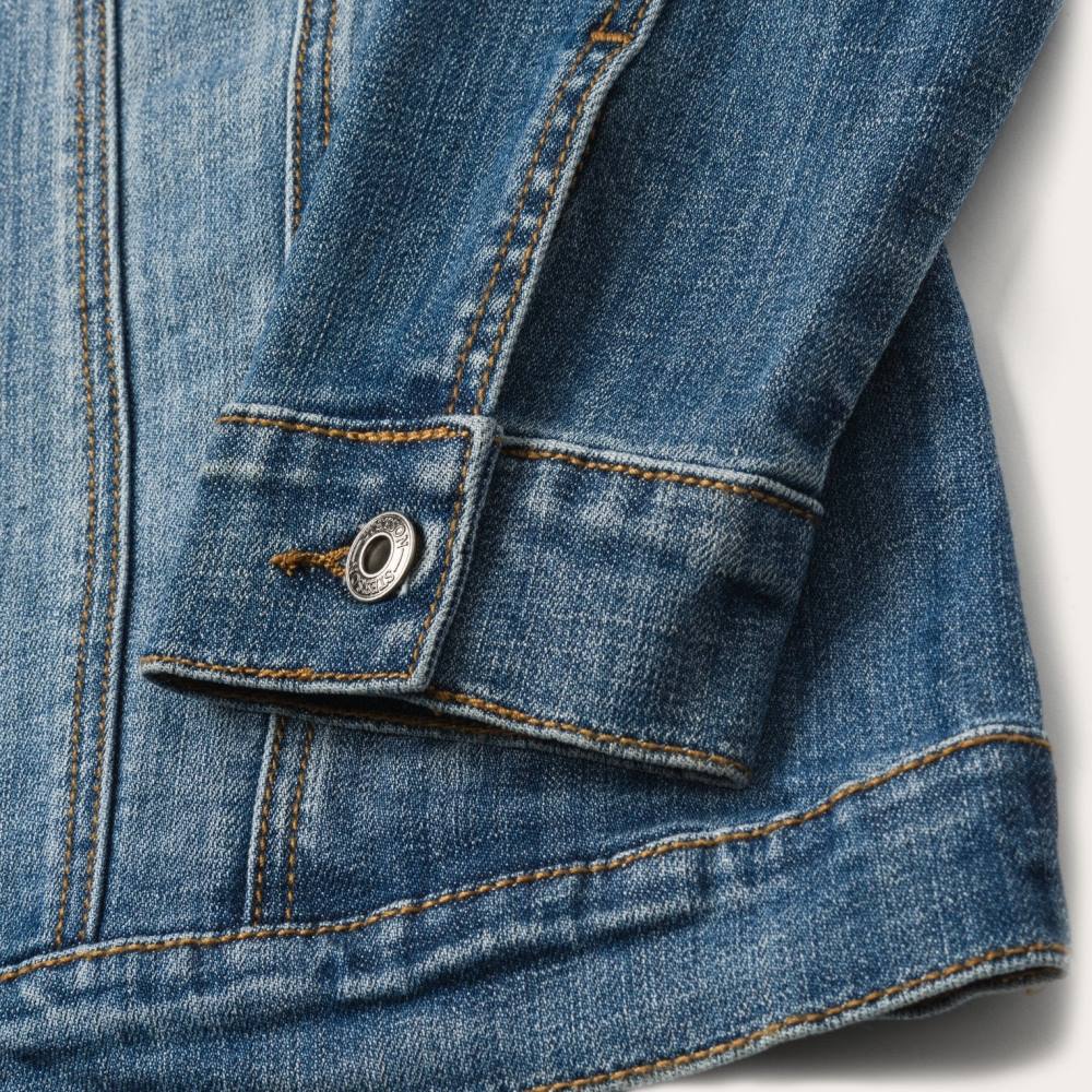 Stetson streç denim ceket mavi kadınlar giyim B4FZ449