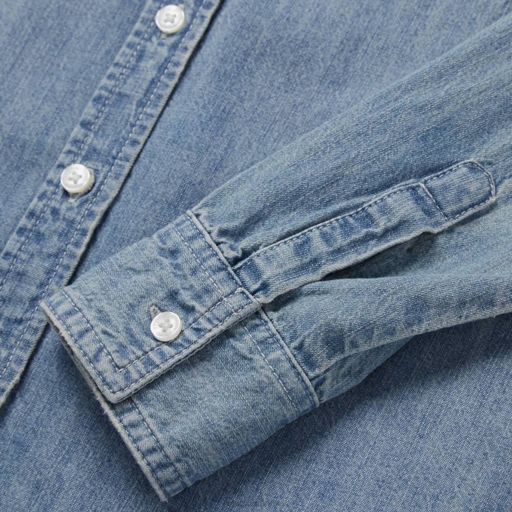 Stetson uzun kollu denim gömlek mavi kadınlar giyim B4FZ456