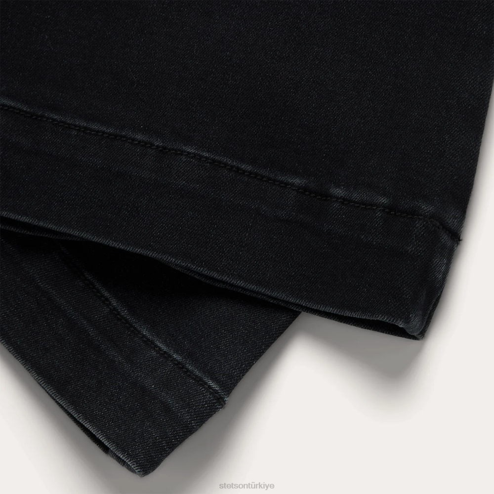 Stetson 921 yüksek bel flare kot pantolon siyah kadınlar giyim B4FZ526