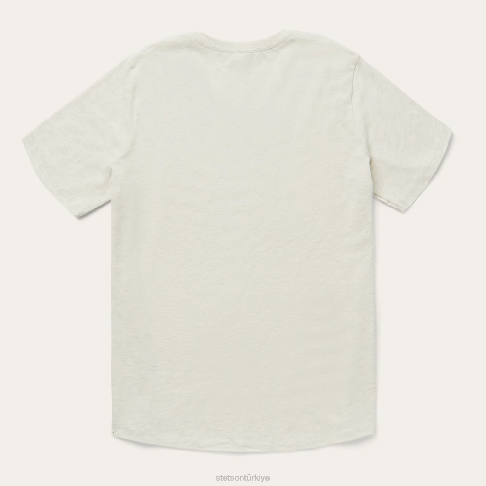 Stetson baş döndürücü grafikli tişört beyaz kadınlar giyim B4FZ483