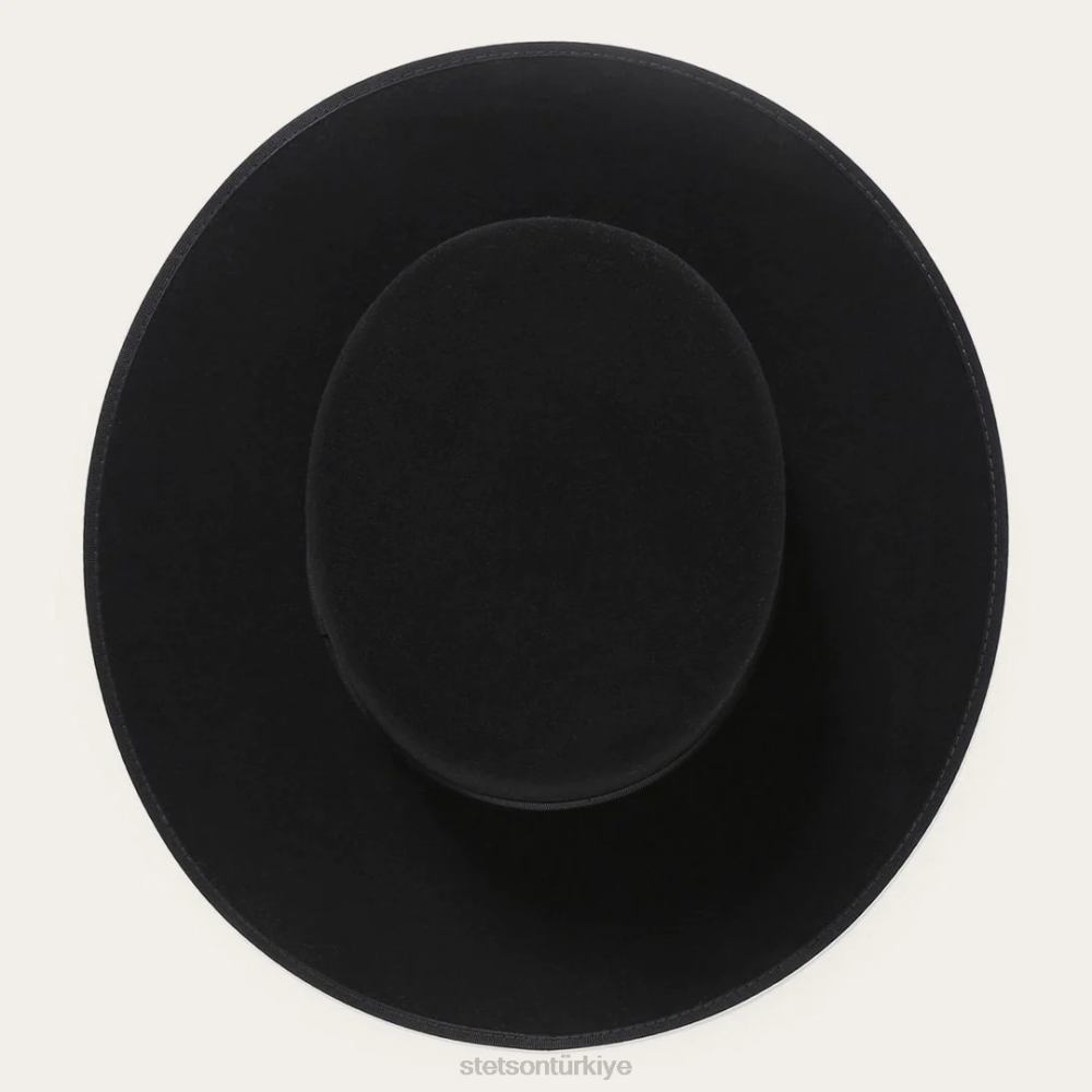 Stetson amish 4x yün keçe şapka siyah üniseks şapkalar B4FZ80
