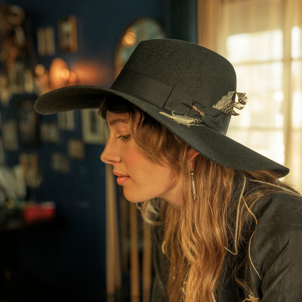 Stetson coşku siyah üniseks şapkalar B4FZ54