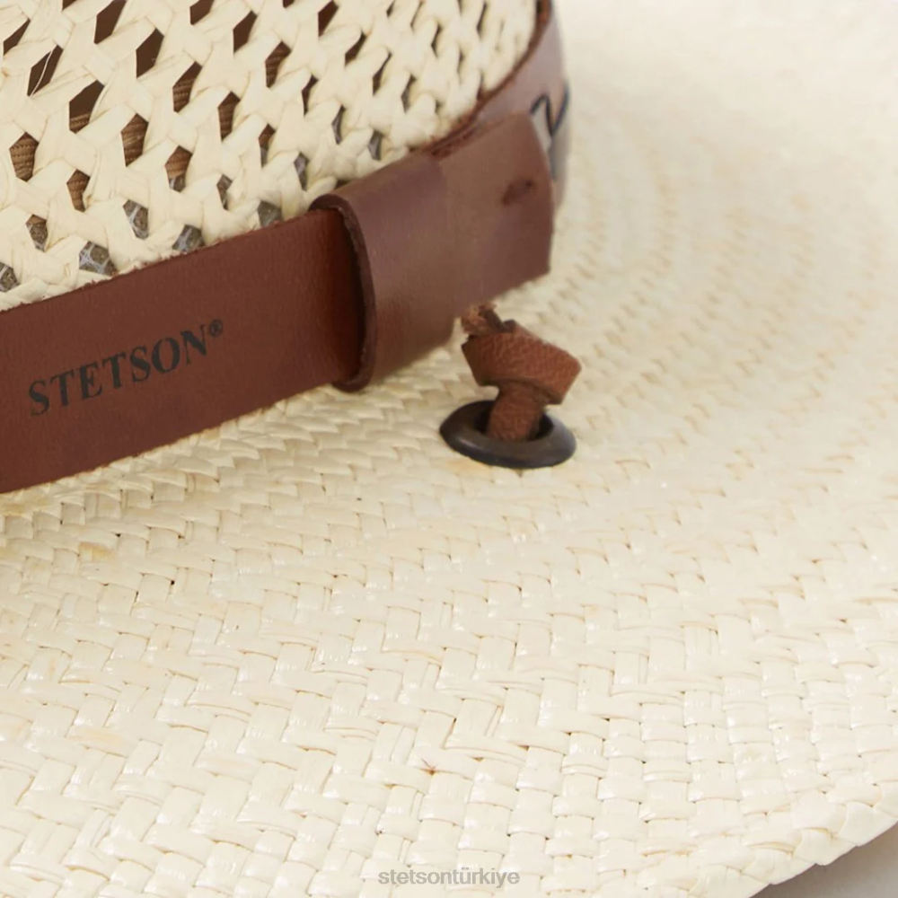Stetson havayolu panama safari şapkası doğal üniseks şapkalar B4FZ162