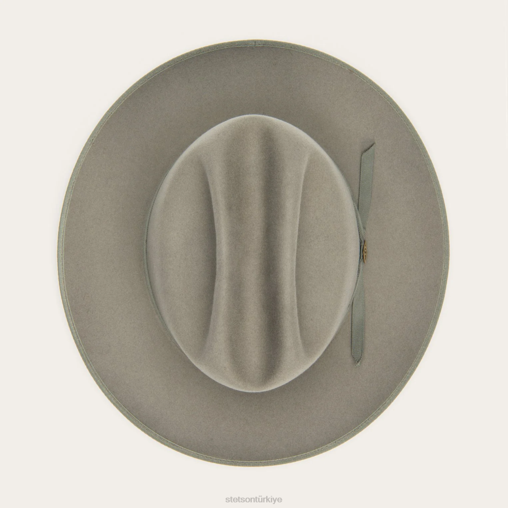 Stetson saf açık yol hayalet gri üniseks şapkalar B4FZ42