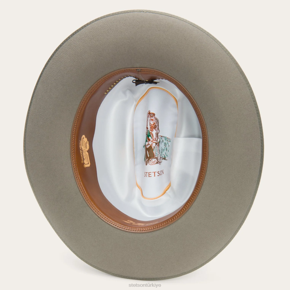 Stetson saf açık yol hayalet gri üniseks şapkalar B4FZ42