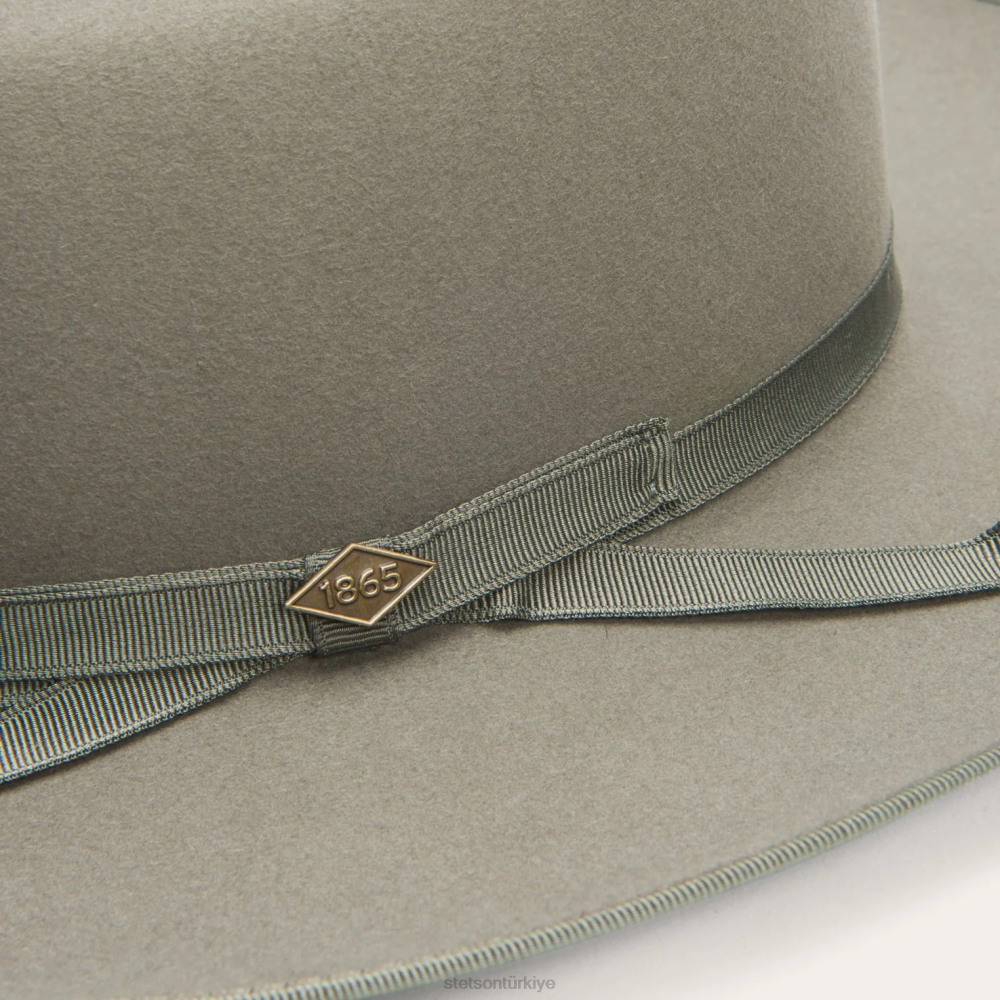 Stetson saf açık yol hayalet gri üniseks şapkalar B4FZ42