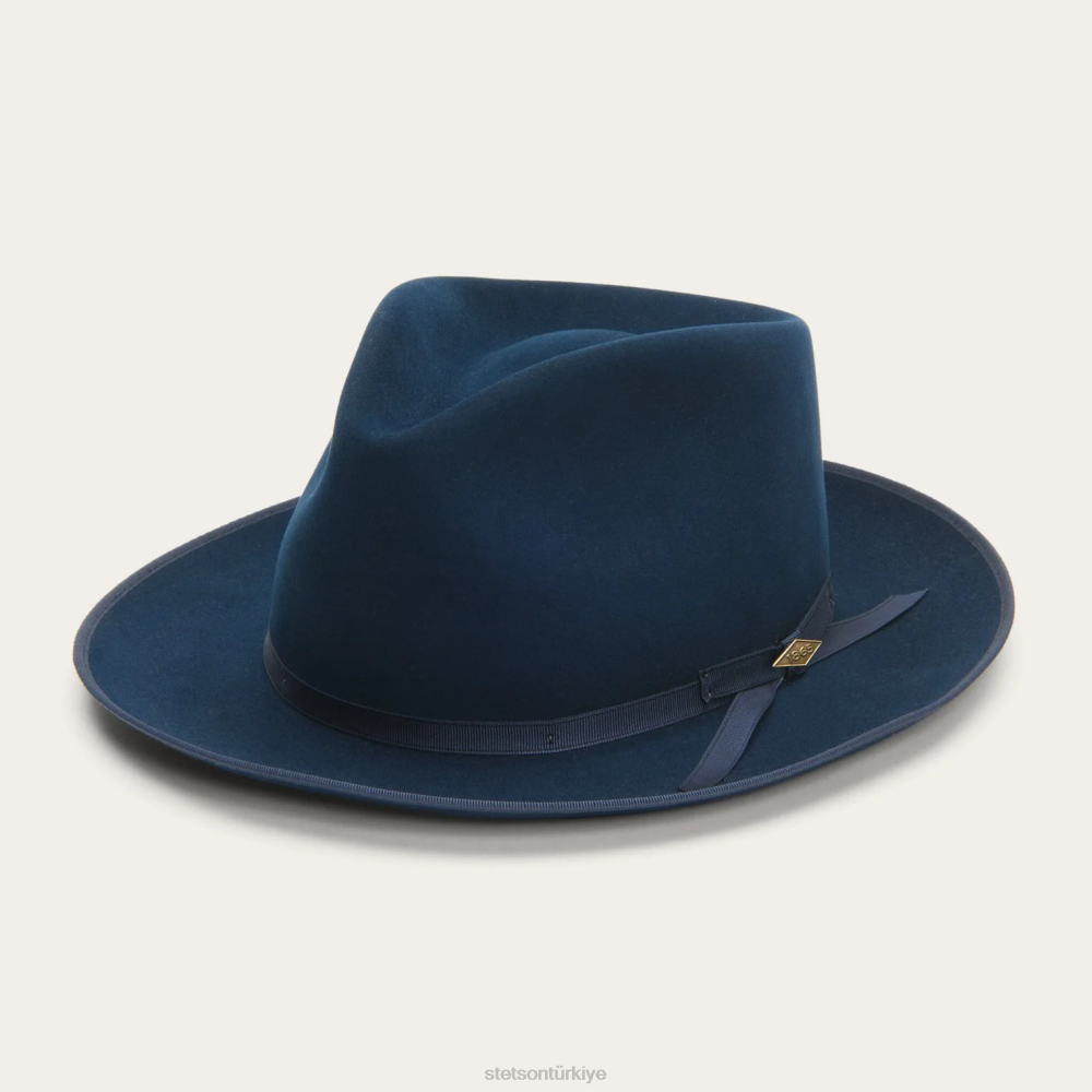 Stetson saf stratoliner gerçek mavi üniseks şapkalar B4FZ123