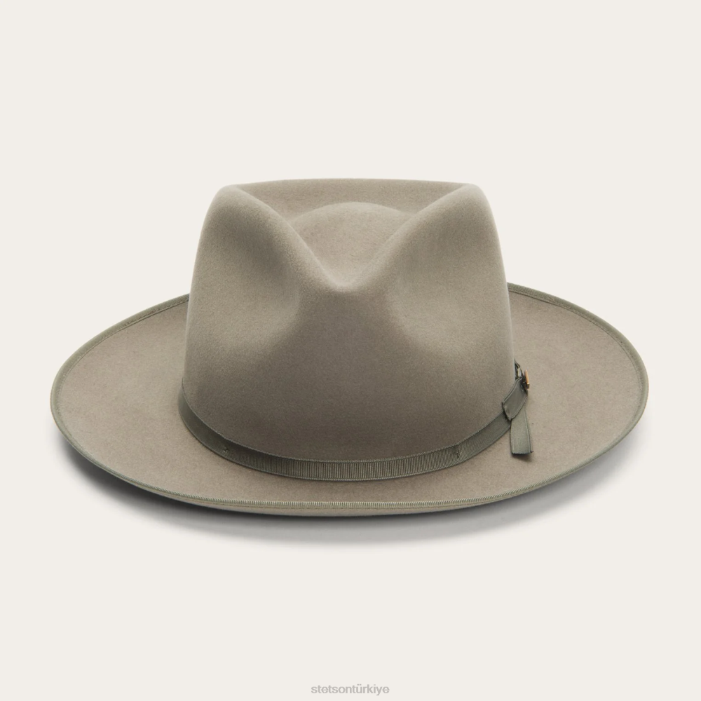 Stetson saf stratoliner hayalet gri üniseks şapkalar B4FZ129