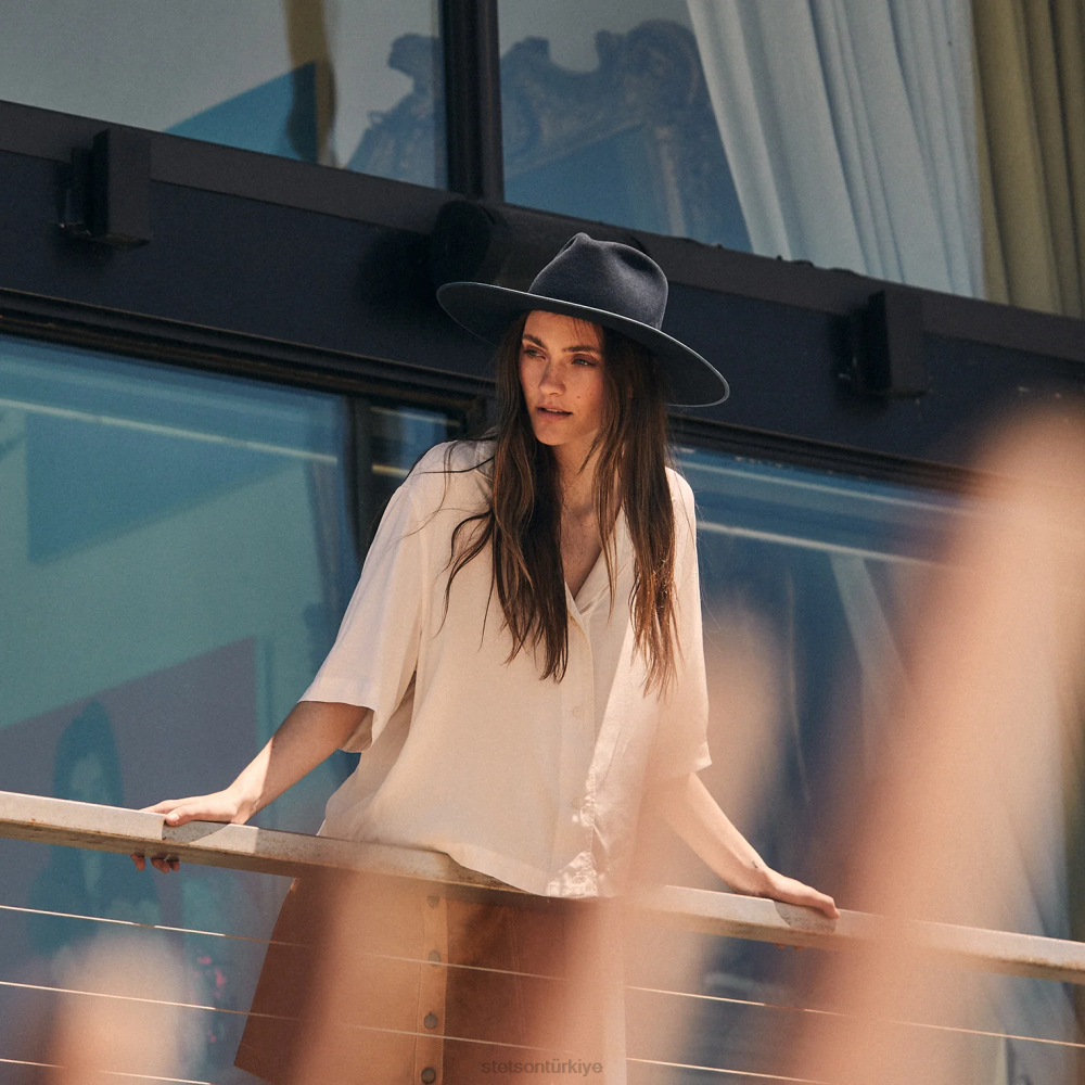 Stetson sert kaya Donanma üniseks şapkalar B4FZ35