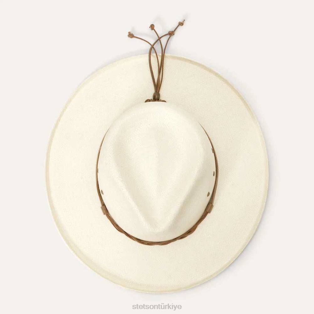 Stetson Helena hasır fötr şapka doğal üniseks şapkalar B4FZ161