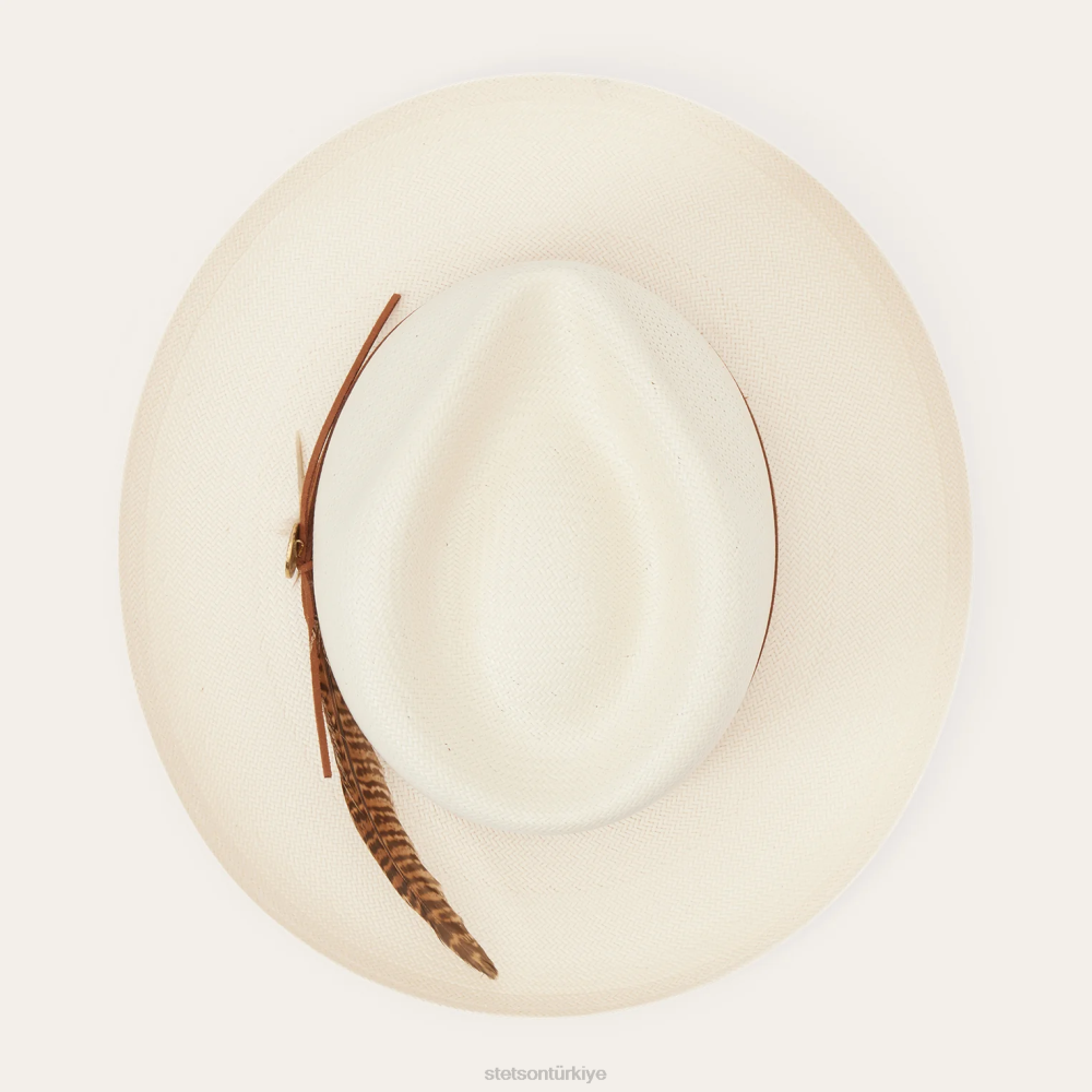 Stetson Tallahassee Shantung hasır fötr şapka doğal üniseks şapkalar B4FZ155