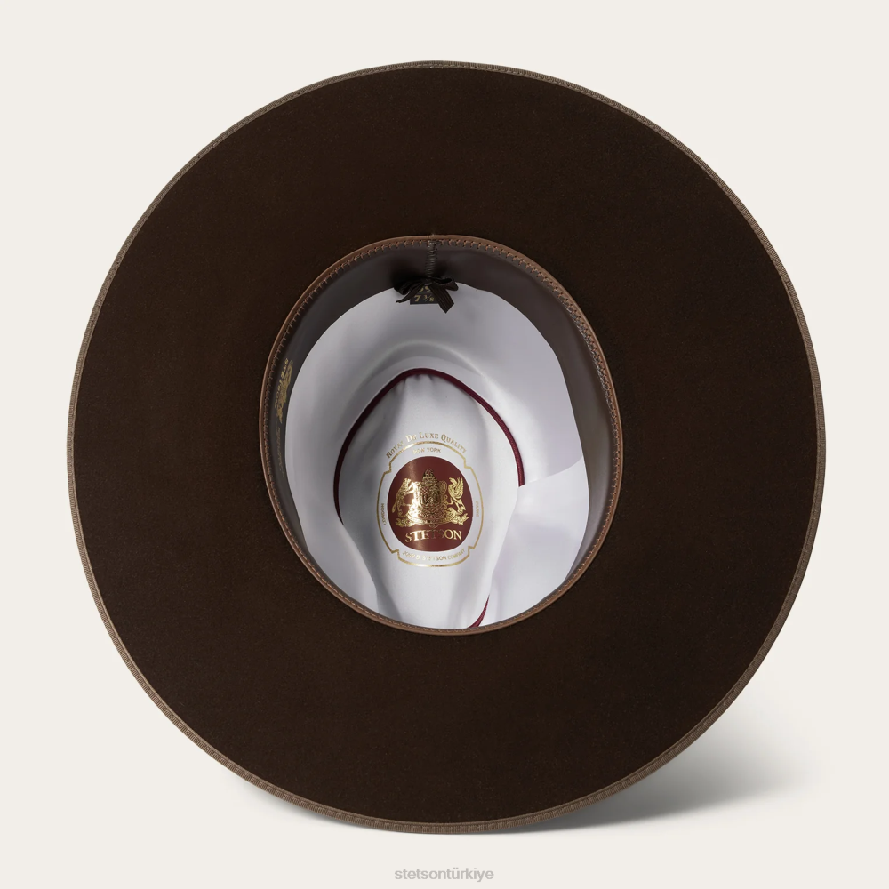 Stetson üç şehirli fötr şapka çikolata üniseks şapkalar B4FZ188