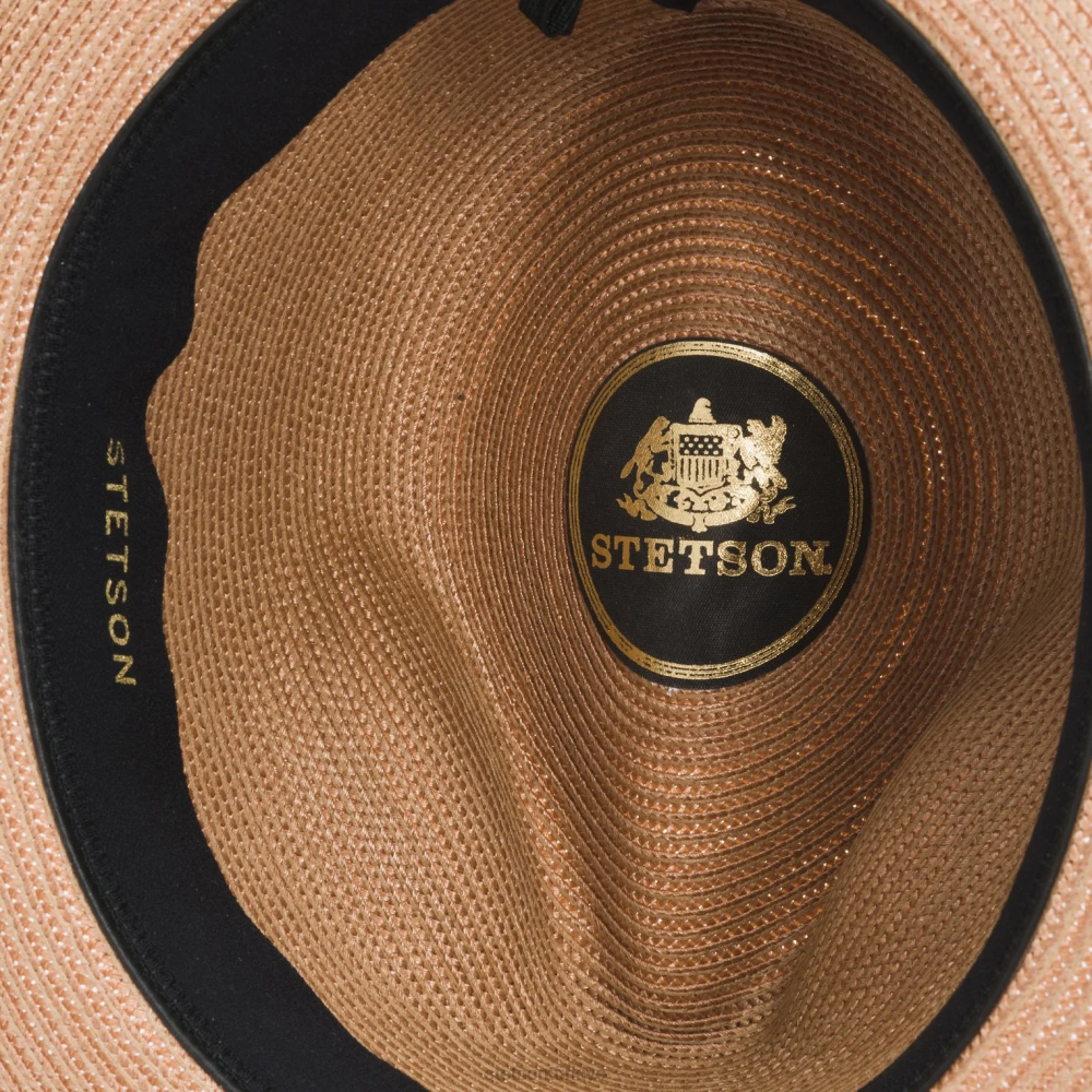 Stetson latte milan fötr şapka konyak üniseks şapkalar B4FZ179