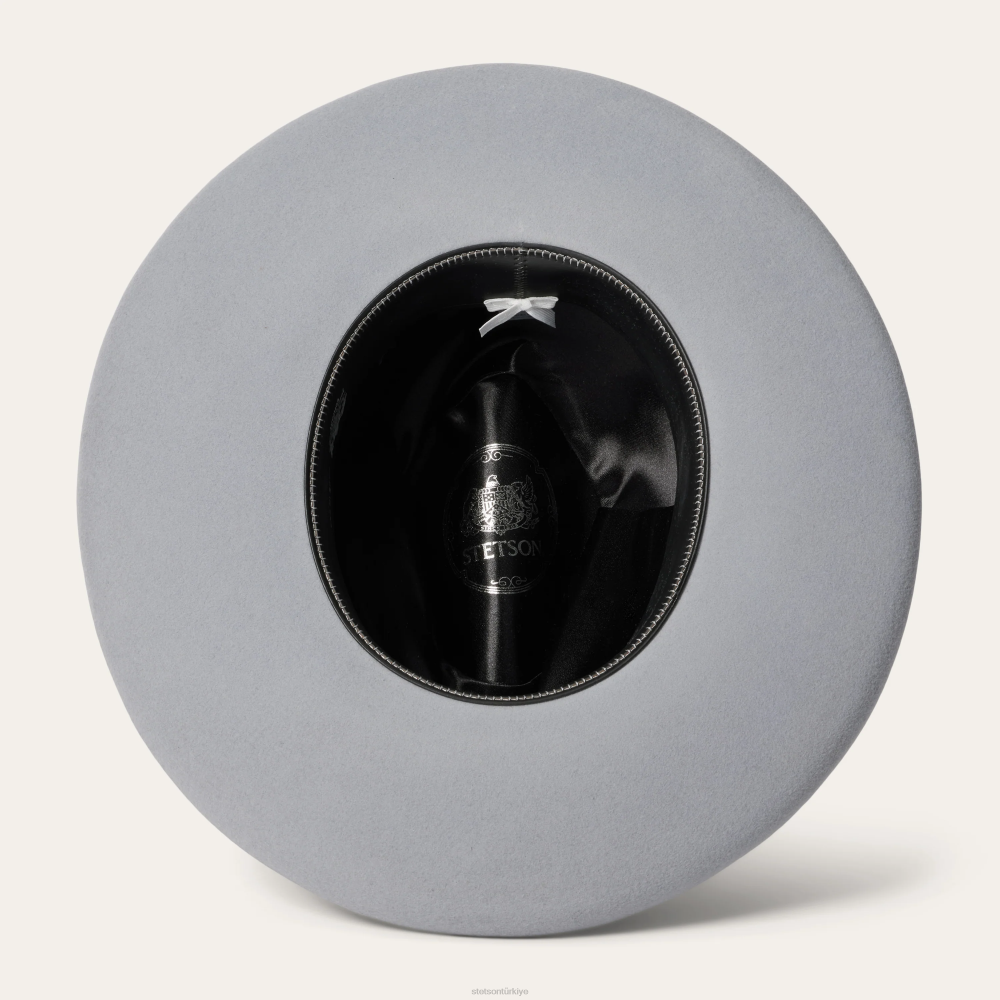 Stetson okyanus fötr şapkası açık gri üniseks şapkalar B4FZ185