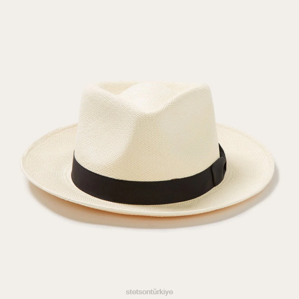Stetson retro panama fötr şapka doğal üniseks şapkalar B4FZ154