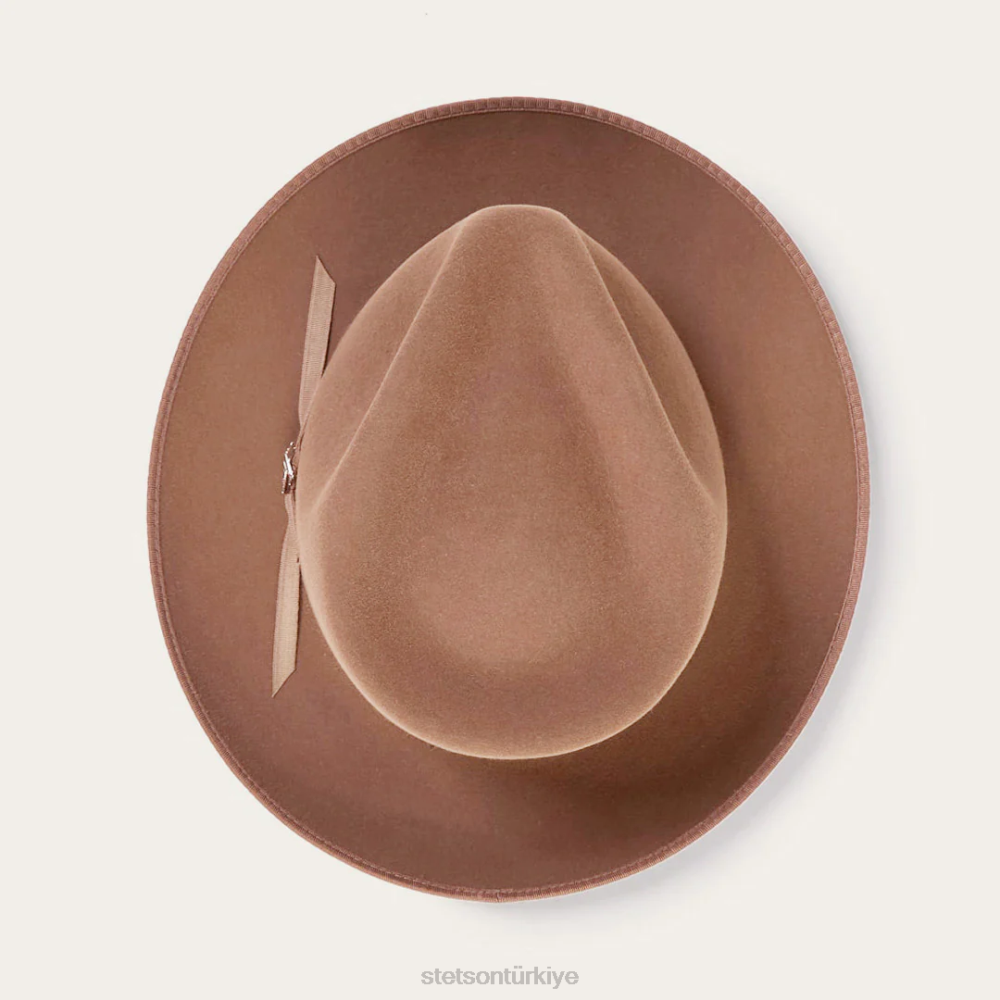 Stetson stratoliner fötr şapka ceviz üniseks şapkalar B4FZ38