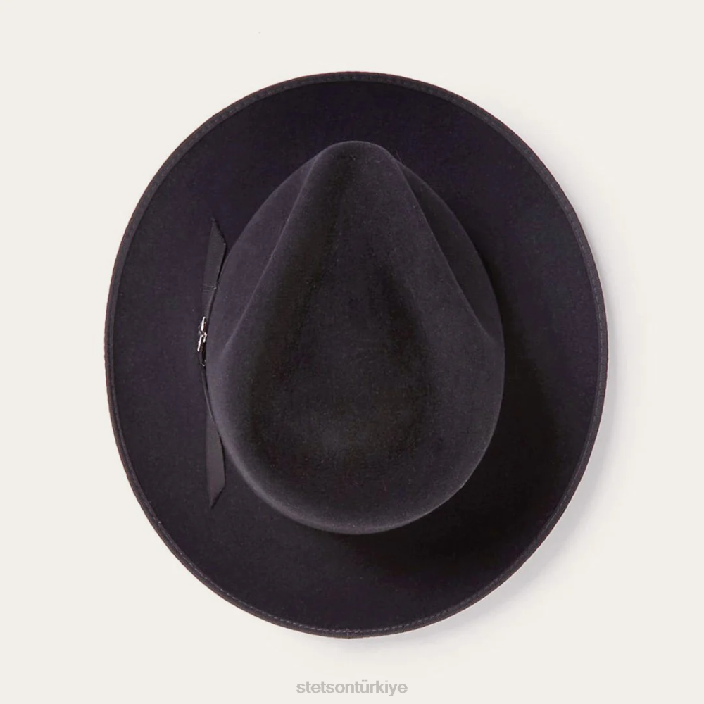 Stetson stratoliner fötr şapka siyah üniseks şapkalar B4FZ59