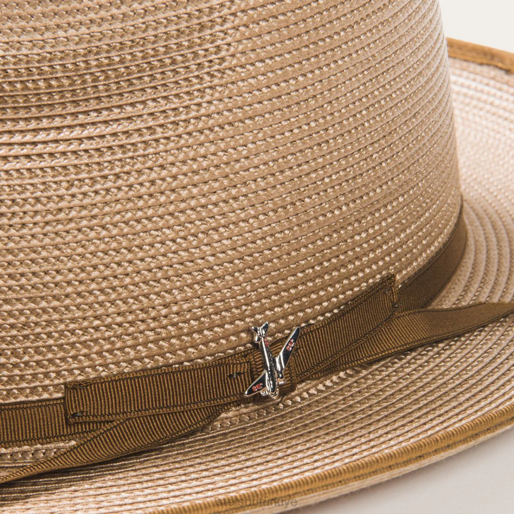 Stetson stratoliner milan fötr şapka konyak üniseks şapkalar B4FZ110