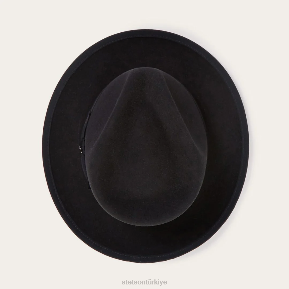 Stetson tazı yün fötr şapka siyah üniseks şapkalar B4FZ101