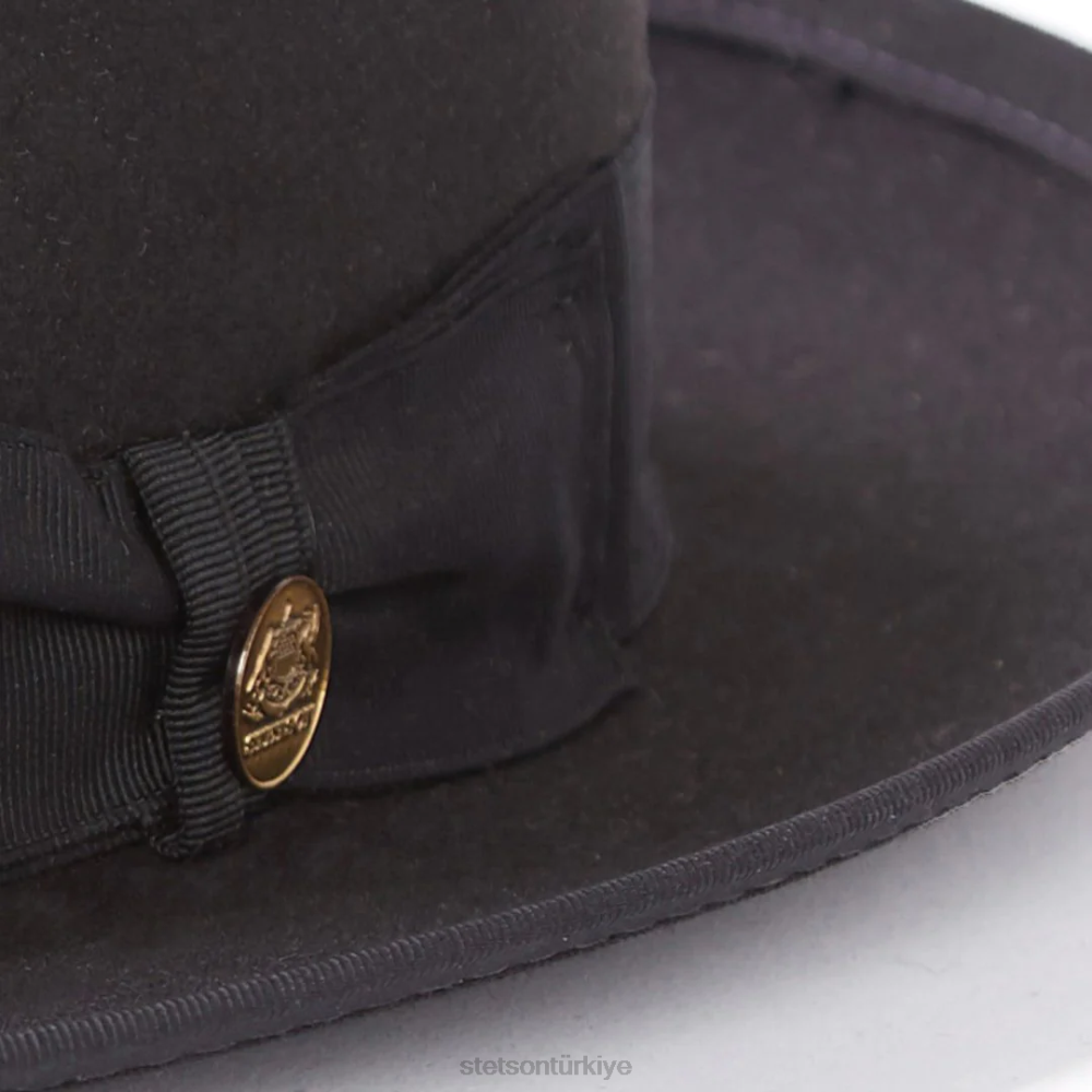 Stetson tazı yün fötr şapka siyah üniseks şapkalar B4FZ101