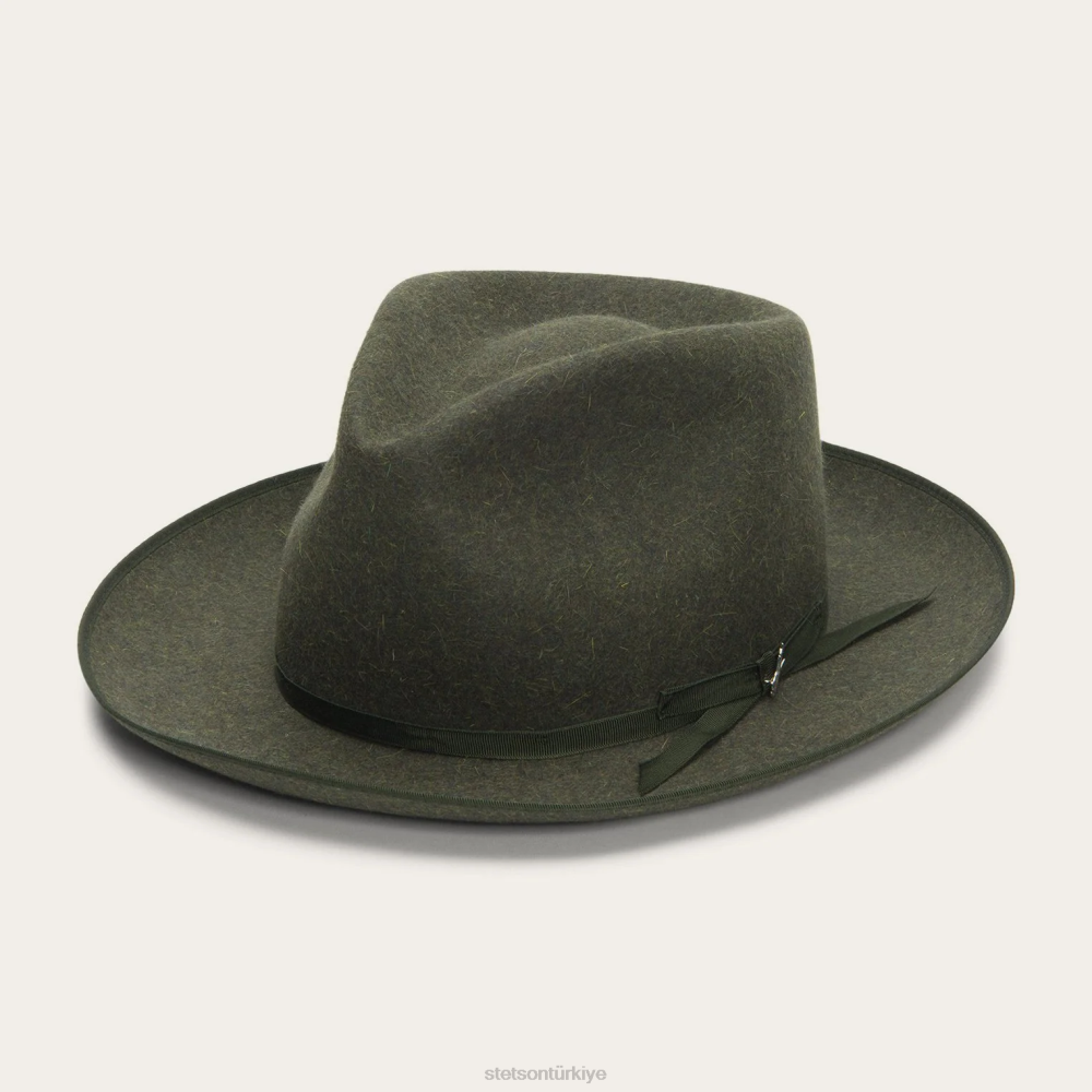 Stetson ultra hafif stratoliner fötr şapka zeytin karışımı üniseks şapkalar B4FZ121