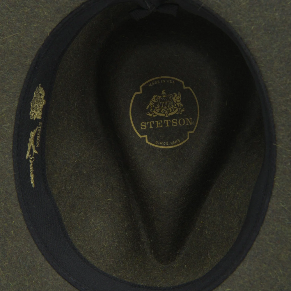 Stetson ultra hafif stratoliner fötr şapka zeytin karışımı üniseks şapkalar B4FZ121