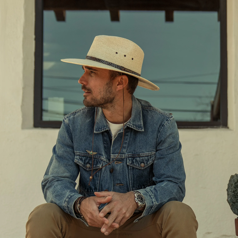 Stetson cumberland hasır şapka tost üniseks şapkalar B4FZ147