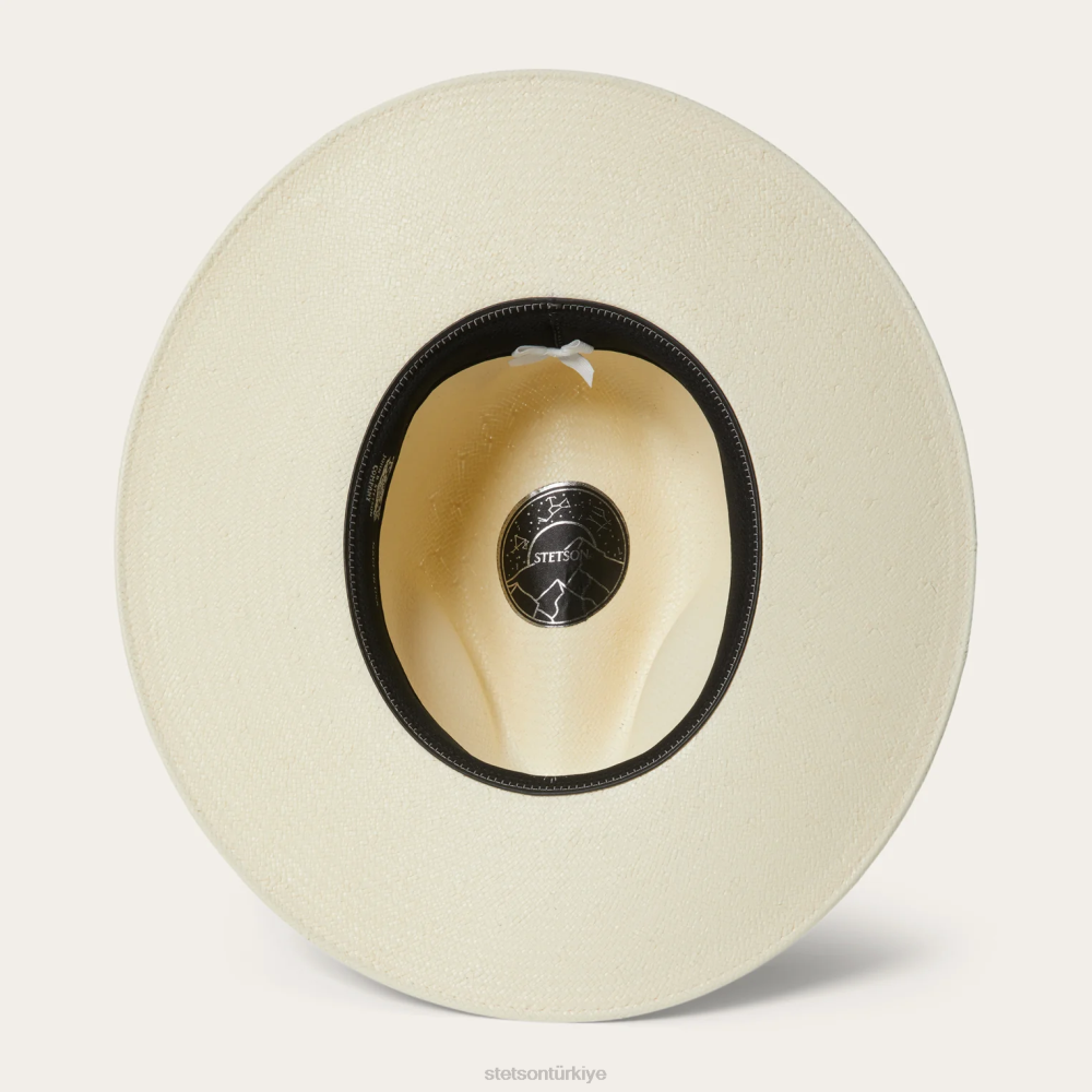 Stetson sarmal hasır şapka doğal üniseks şapkalar B4FZ171