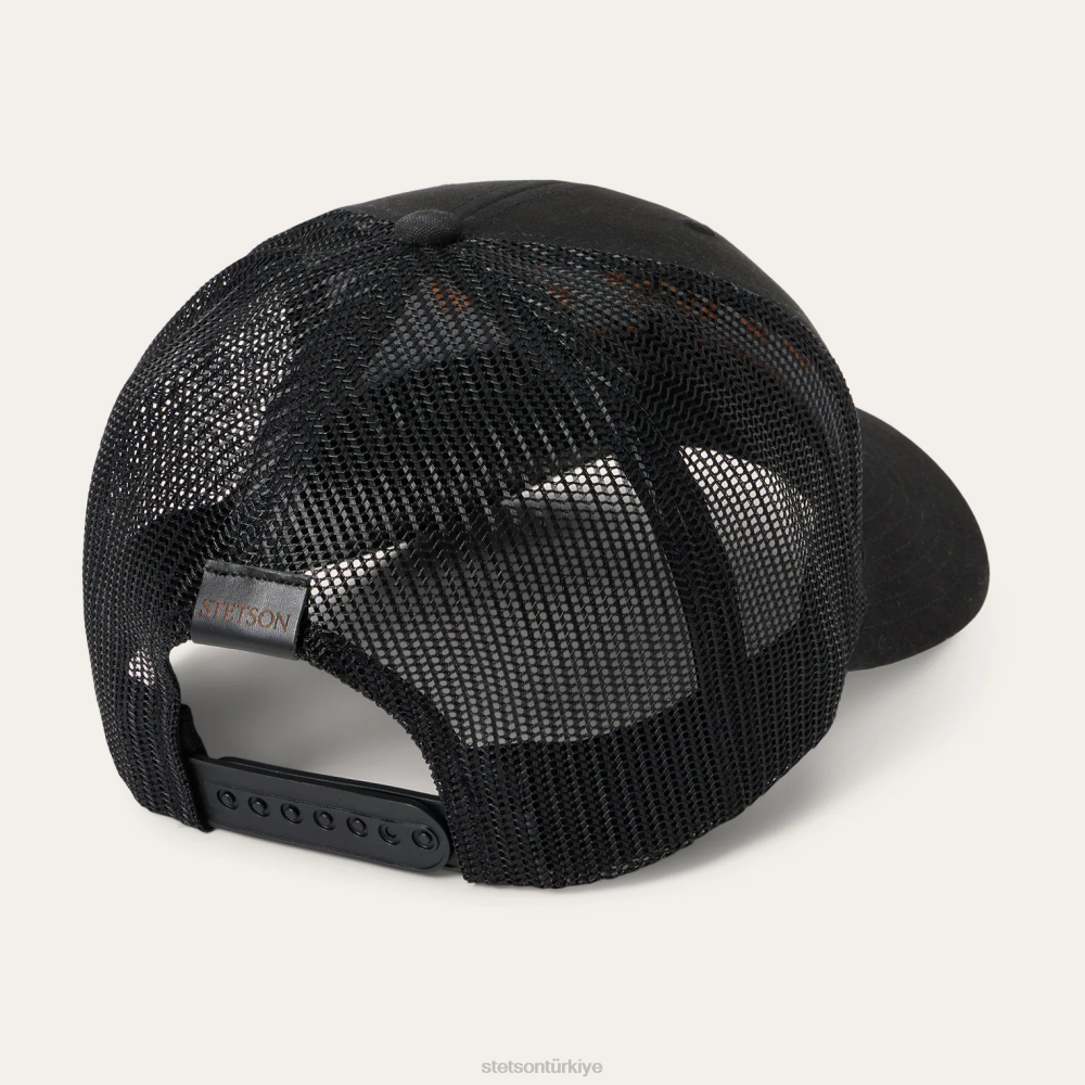 Stetson batı yama kamyon şoförü şapkası siyah üniseks şapkalar B4FZ203