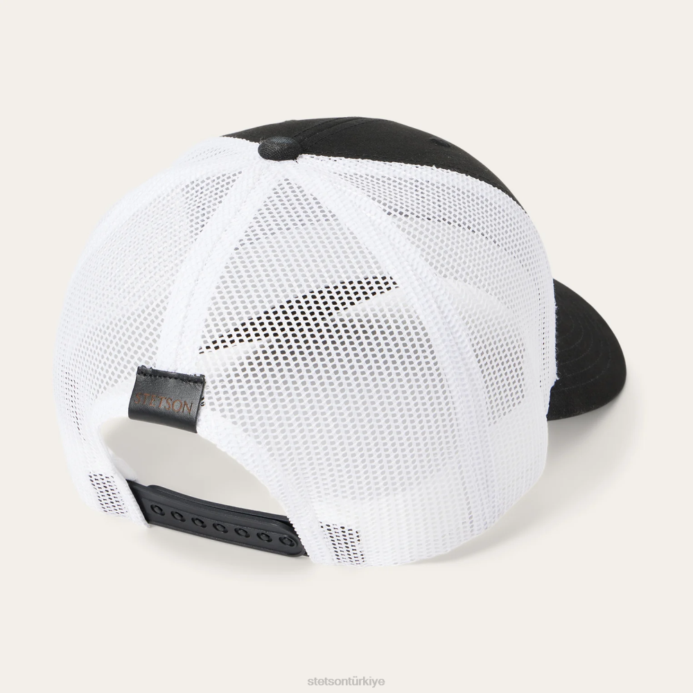 Stetson çekirdek yama kamyon şoförü şapkası siyah üniseks şapkalar B4FZ204