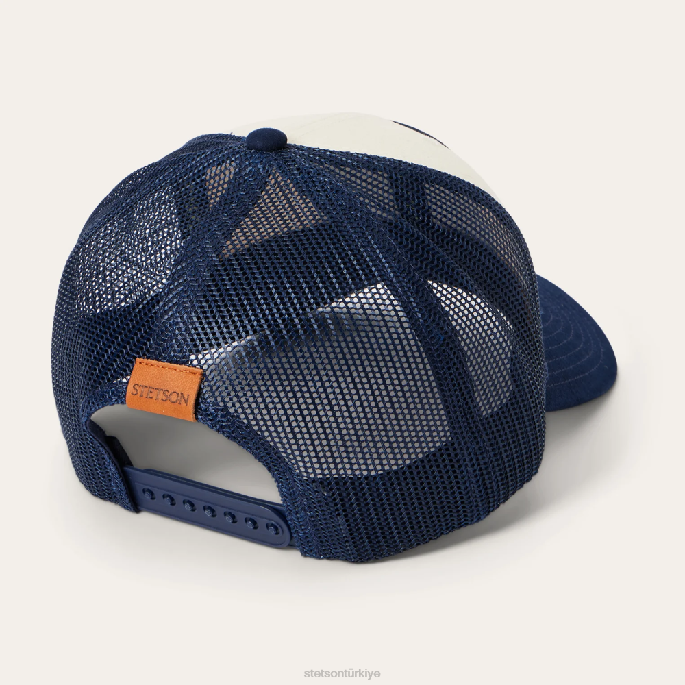 Stetson gün batımı kamyon şoförü şapkası krem üniseks şapkalar B4FZ201