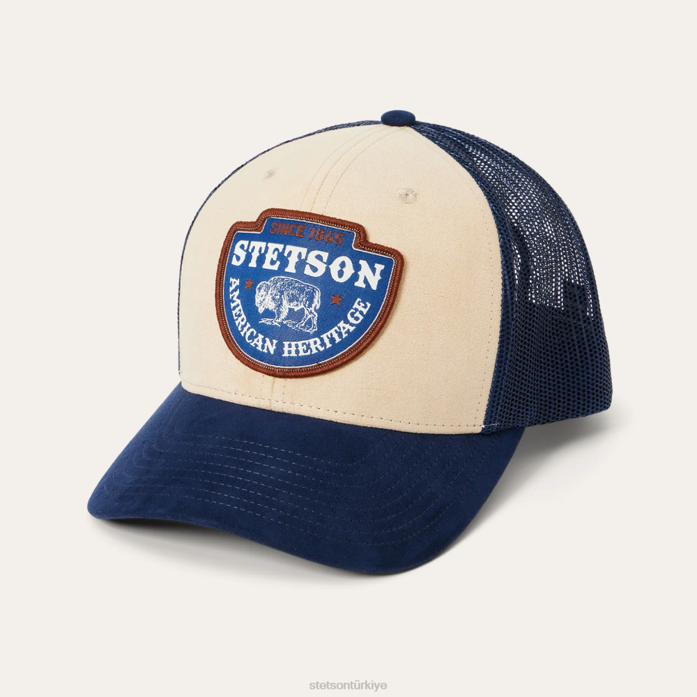 Stetson ok uçlu yama kamyon şoförü şapkası haki üniseks şapkalar B4FZ207
