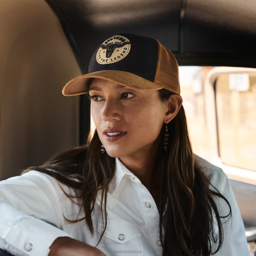 Stetson uzun boynuzlu kamyon şoförü şapkası Donanma üniseks şapkalar B4FZ206