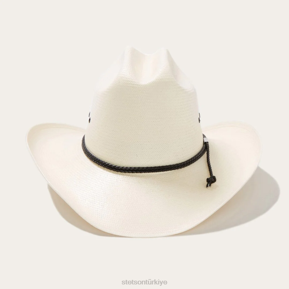 Stetson carson 10x hasır kovboy şapkası doğal üniseks şapkalar B4FZ175