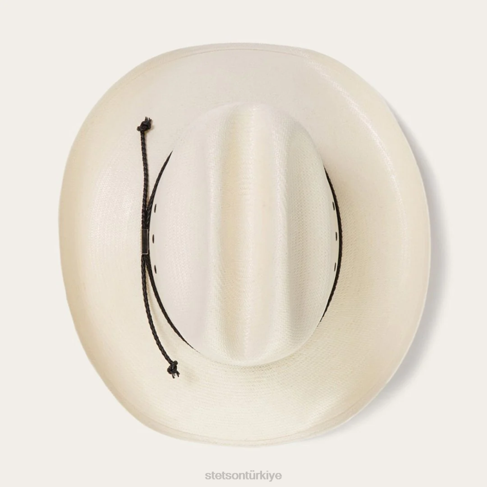Stetson carson 10x hasır kovboy şapkası doğal üniseks şapkalar B4FZ175